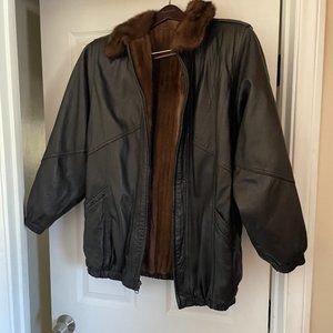 Natural Mink & Lamb Leather Women's Jacket. Great Condition.